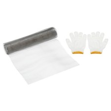 40"Lx16"W Woven Wire Mesh 16Mesh 304 Stainless Steel Filter Screen with Gloves