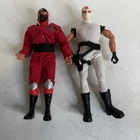 Vintage GI Joe Cobra Red Ninja Mission and Storm Shadow Figures 90s 12 Inch
