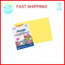 Prang (Formerly SunWorks) Construction Paper, Yellow, 12" x 18", 50 Sheets