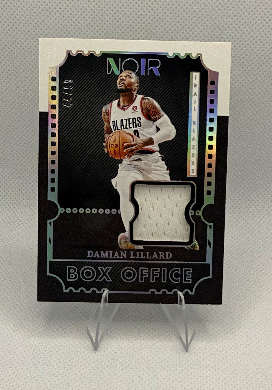 Panini Noir 2021-22 Box Office Memorabilia Damian Lillard Blazers BOM-DML /99