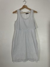 Mint Velvet White Broderie Anglaise Sleeveless Dress - UK 8