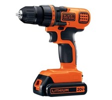 Taladro-atornillador de iones de litio BLACK+DECKER 20 voltios MAX*, LDX120C