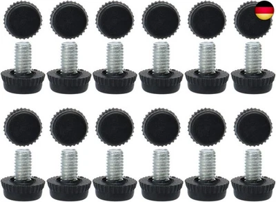 BESUCHE DEN SOURCING MAP-STORE sourcing map 24Stk Verstellbare Möbelfüße Stellfuß M6 x10x 15mm Haushaltmöbel ve
