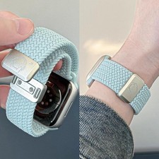 Nylon Braided Strap Band Magnetic Buckle for Apple Watch 46mm 40mm 45mm 41mm 44m