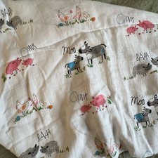 Angel Dear Bamboo Viscose Baby Swaddle Country Farmyard Animal Western Print