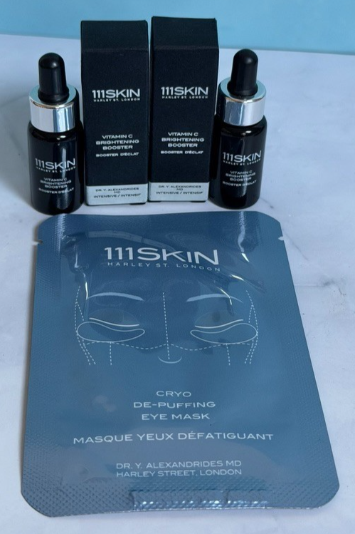 111Skin Vitamin C Brightening Booster + Cryo De-Puffing Eye Mask Worth £68