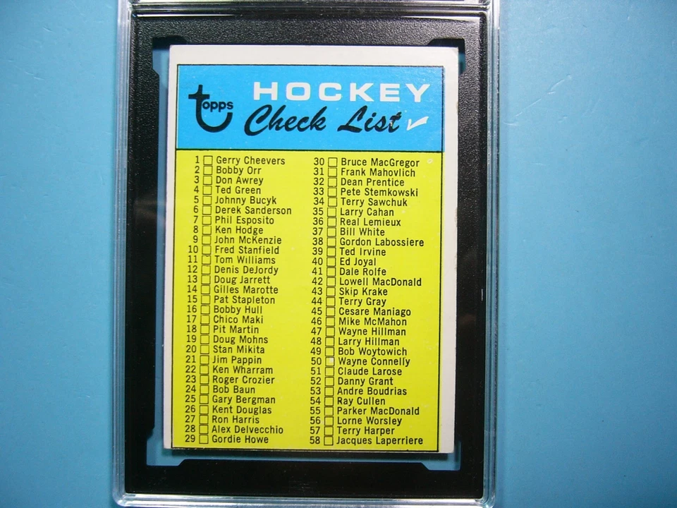 1968/69 TOPPS NHL HOCKEY CARD #111 CHECKLIST KSA 5.5 EX+ UNCHECKED 68/69 TOPPS - Image 3 of 4
