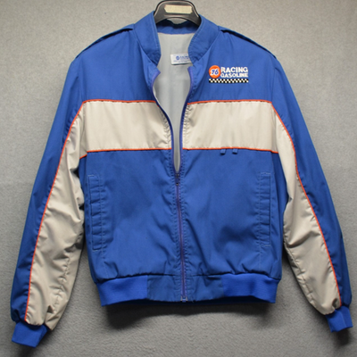 #ad Vintage Union 76 Racing Gasoline Men#x27;s Blue Jacket Size Large Rare $74.99