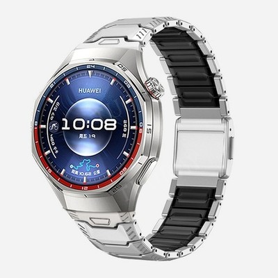 For Huawei Watch 4 3 Pro GT 6 5 4 3 2 46mm Active Titanium+Silicone Band Strap