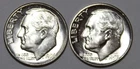 (2) Roosevelt Dimes - 1954P 1955P - #9667D - FREE SHIPPING