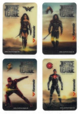 Justice League lot of 4 lenticular trading cards by Karamalz
