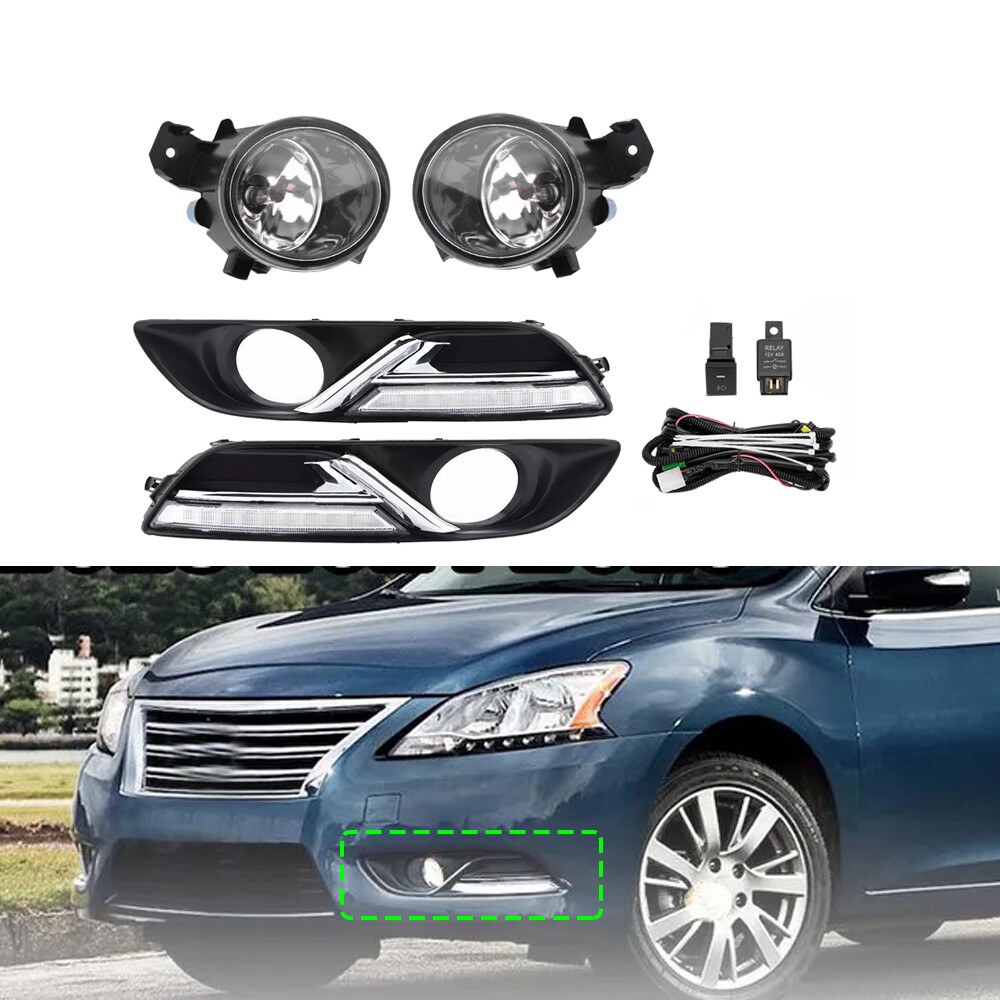 LED Daytime Running Light DRL Fog Lamp For Nissan Sylphy Sentra