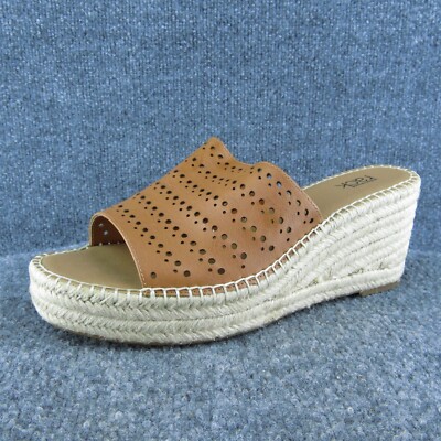 Nordstrom Rack Women Slide Sandal Shoes Brown Synthetic Size