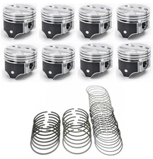 SILVOLITE Hypereutectic Flat Top Pistons/8+CAST Rings 1969-72 Ford 351W 030 bore