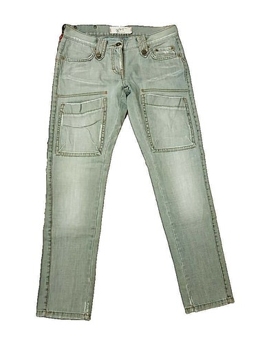 Vaqueros Mujer BRAY STEVE ALAN Anciano Bolsillos Logo Tachuelas Pantalones 7/8 - Imagen 2 de 7