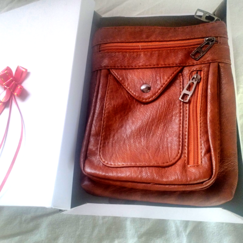 Echt Brasilianisches Leder Schultertasche Handtasche Umhängetasche Organizer Handytaschen - Bild 10 von 11