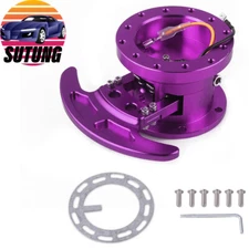 Purple Steering Wheel Quick Release Hub Adapter Body Removable Snap Off Boss Kit