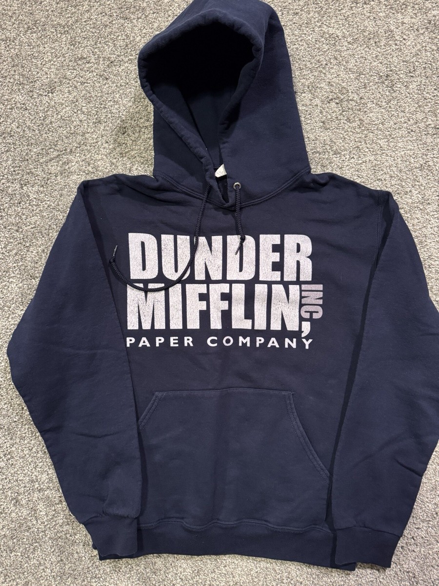 Dunder Mifflin Inc Sweatshirt Men S Blue Original Spell Out Logo