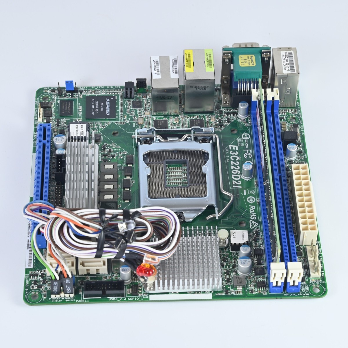 ASRock Rack E3C226D2I Intel C226 LGA1150 DDR3 mini-ITX I/O shield