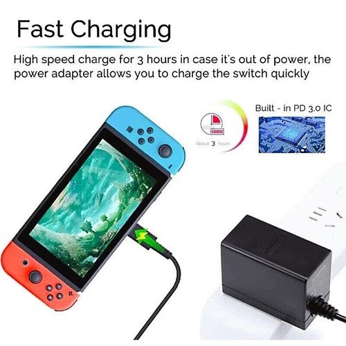 Genuine Official Nintendo Switch AC Charger with Safety Protections & Global Use - Picture 3 of 9