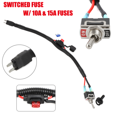 Universal Mini Fuse Holder With Wire – 10A To 30A, Switched, Plug & Play