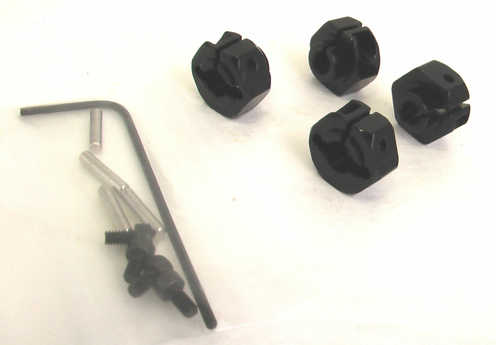 SCP1001 Aluminum 12mm Clamping Hex Wheels Hubs (Black)(4) Hot Racing