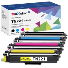 4PK TN221 Toner Replacement for Brother TN221 TN225 HL-3140CW BK/C/M/Y
