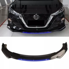 For Nissan Altima Universal Front Bumper Lip Spoiler Splitter Gloss Black Blue