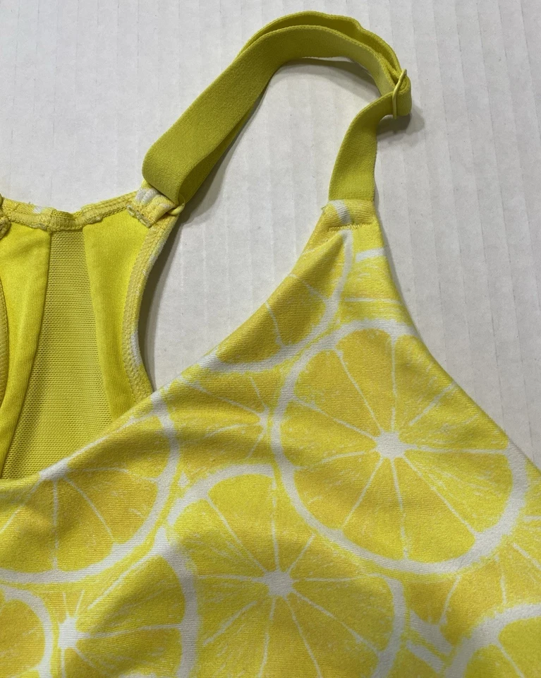 Top deportivo Wild Fox Sweat espalda deportiva amarillo limón pequeño para mujer Foto 4 de 4