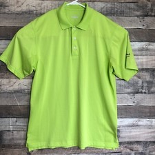 Straight Down Mens Golf Polo Shirt Large Green Classic Performance Preppy