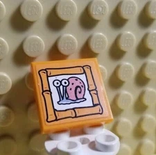 LEGO GARY Picture Tile Portrait Sponge Bob Snail Pet Orange Life Animal Sticker