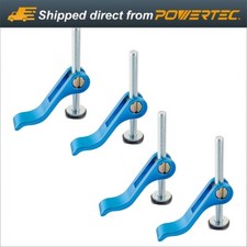 POWERTEC Aluminum Cam Clamp 5/16 inch -18 Threaded Insert - 4 PK (71502)