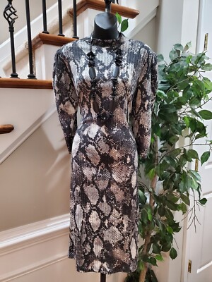 Emma & Michele Women Black Polyester Mock Neck Long Sleeve Knee Length Dress 10 | eBay Emma & Michele Women Black Polyester Mock Neck Long Sleeve Knee Length Dress 10 | eBay