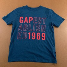 Gap Kids Size 14-16 Blue Short Sleeve Graphic Tee New