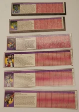 Vintage 1980's Transformers Decepticons Tech Specs x7 - Megatron Hook Scavanger
