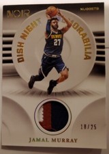 2020-21 Panini Noir Jamal Murray 3 Color Patch Game Worn Game Used Patch 18/25 