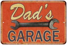 Dad's Garage Vintage Retro Reproduction Gift 8x12 Metal Sign 108120067028