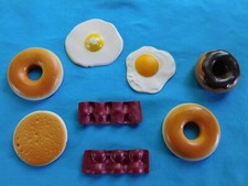 FISHER PRICE CHILDREN'S TOY FOOD ITEMS FUN FOOD EGGS BACON DOUGHNUTS PANCAKE