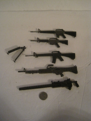 90's Lot, GI JOE, 12'' Action Figure Accessories, rifle, machine gun, M16, AR-15