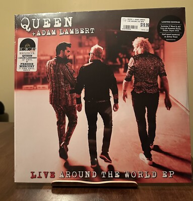 QUEEN + ADAM LAMBERT   LIVE AROUND THE WORLD EP - LTD 12'' LP + 7'' PINK EP NEW A8