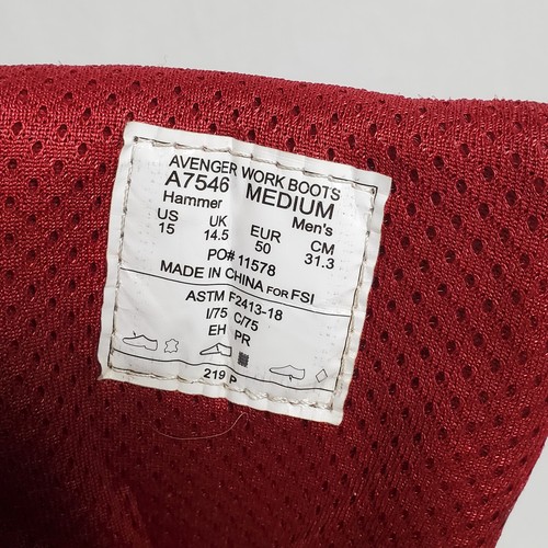 Avengers Herren 6 Zoll Hammer A7546 Carbon Zehe Wasserdicht Arbeitsstiefel Braun 15M - Bild 6 von 14