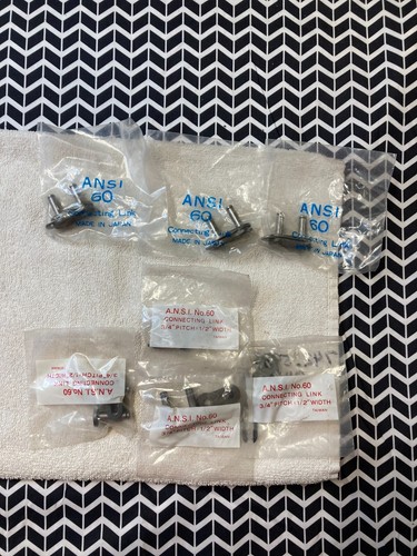 ANSI NO. 60 connecting link and offset link lot of 12 - Picture 3 of 5