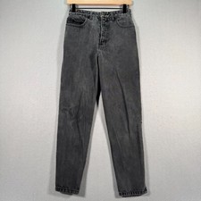Vintage Guess Womens 28 Black Georges Marciano Tapered Ankle Zip Jeans USA Made