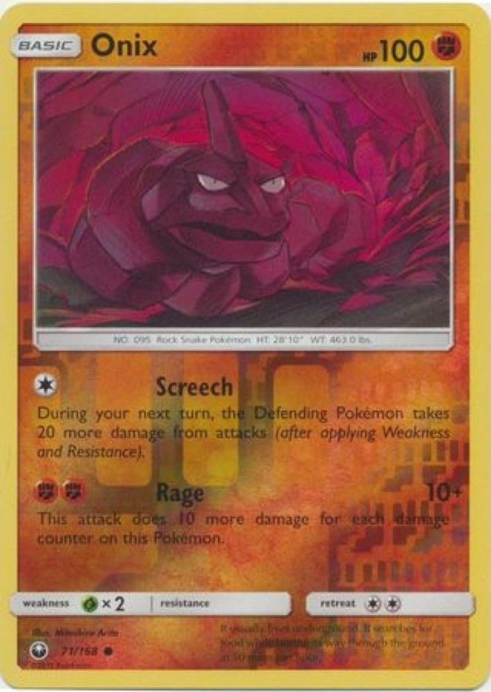 S♡m Onix 71/168 S&M Celestial Storm REVERSE HOLO PERFECT MINT! Pokemon