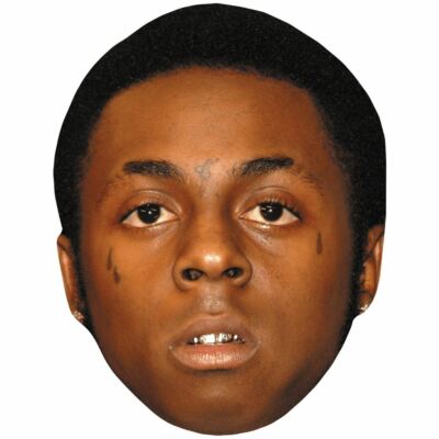Lil Wayne (Tattoo) Celebrity Mask, Flat Card Face