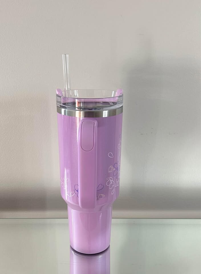New Stanley X Starbucks Limited Ed. Lavender Sakura 40oz Tumbler Flowstate  H2.0 | eBay