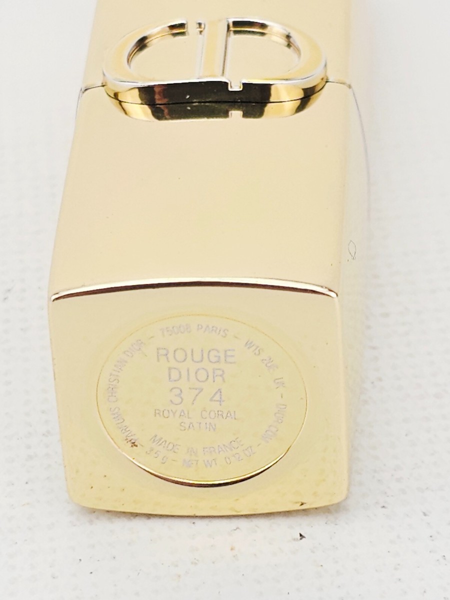 DIOR Rouge Satin Lipstick 374 Royal Coral Holiday 2024