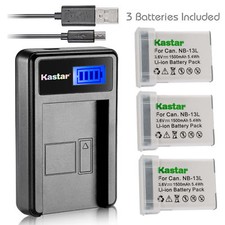 NB-13L Battery  LCD Charger for Canon PowerShot G9 X, G9 X Mark II, SX620 HS