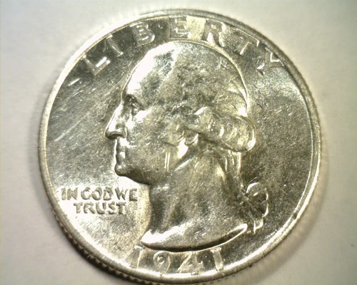 1941-D WASHINGTON QUARTER CHOICE ABOUT UNCIRCULATED CH. AU NICE ORIGINAL COIN