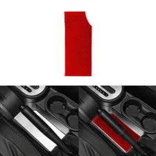 Red Carbon Fiber Below Center Cup Holder Cover Trim For Jeep Wrangler 2007-2010 